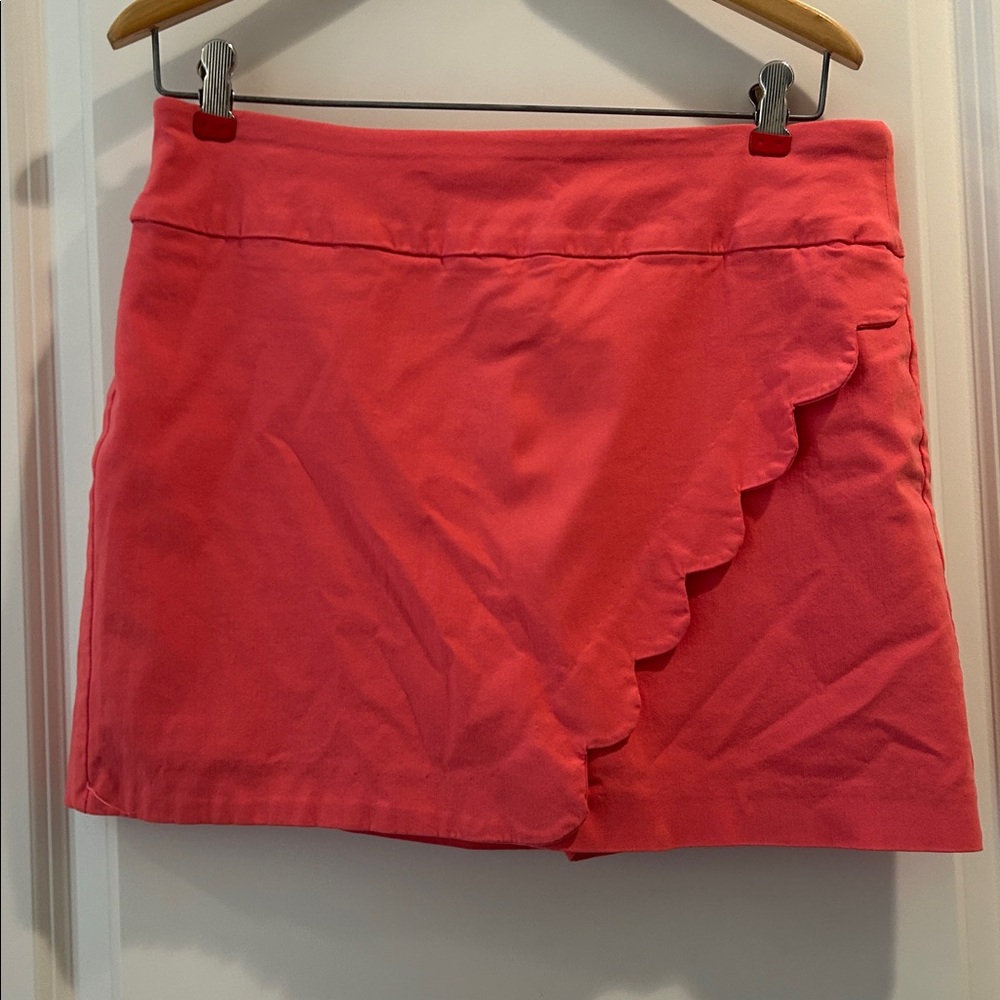 Attyre Tennis Golf Pickleball Skort Scalloped detail w/ stretch Coral Size 10